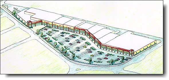 Rendering of Lockhart Gardens Shopping Center (including Phase II)